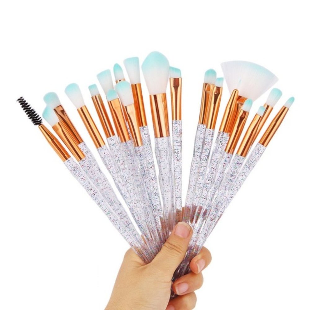 New 20pcs Glitter Diamond Makeup Brush Set